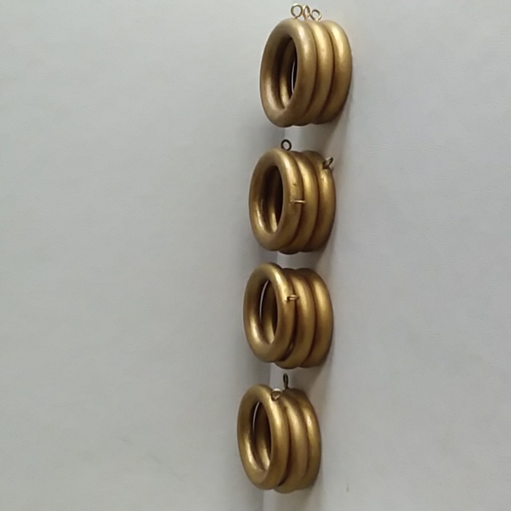 Set of 12 Gold Drapery Rings